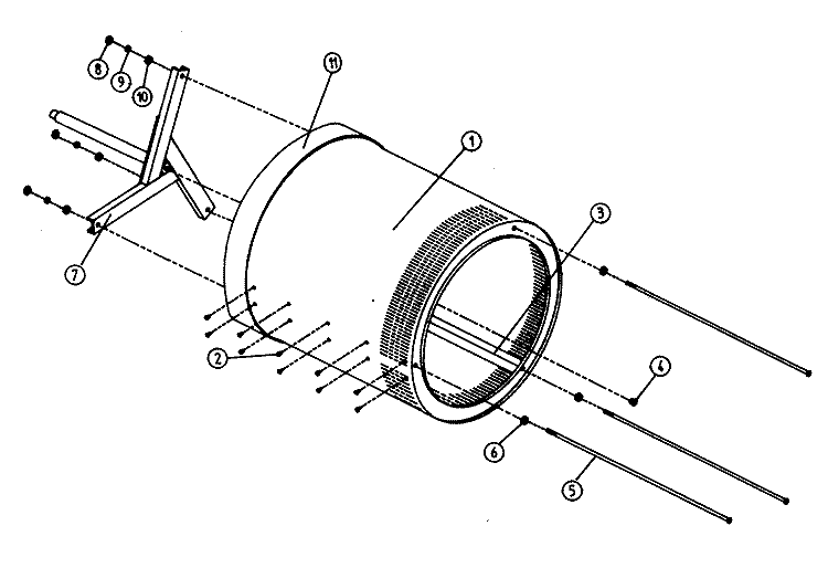 TUMBLER SUPPORT ASSEMBLIES Diagram and Parts List for MLG31PCAWQ  Maytag Dryer