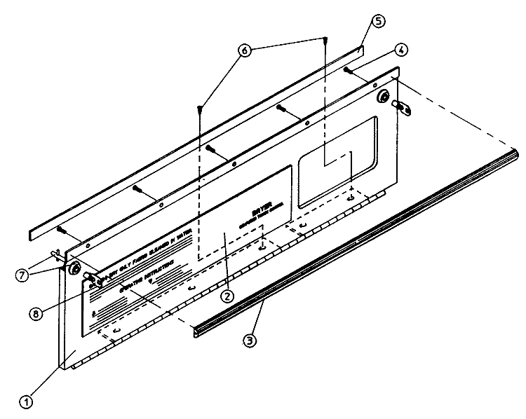 CABINET - CONTROL DOOR ASSEMBLY Diagram and Parts List for MDG32PC3AL  Maytag Dryer