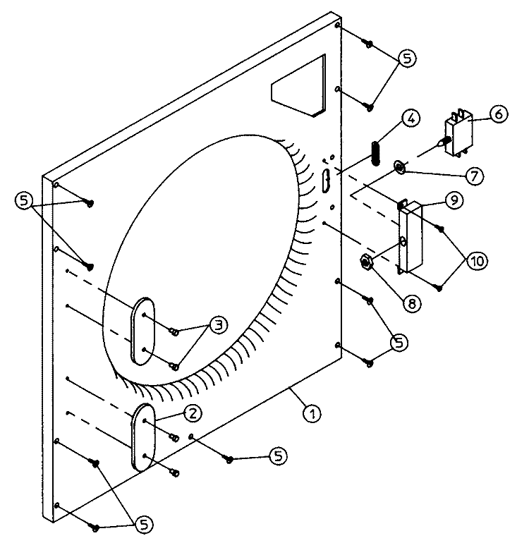 LOWER FRONT PANEL ASSEMBLY Diagram and Parts List for DGS30PC1  Maytag Dryer