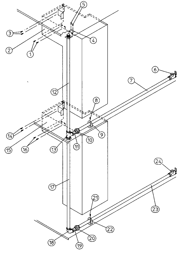 BURNER BOX / GAS PIPING ASSEMBLY Diagram and Parts List for DGS30PC1  Maytag Dryer