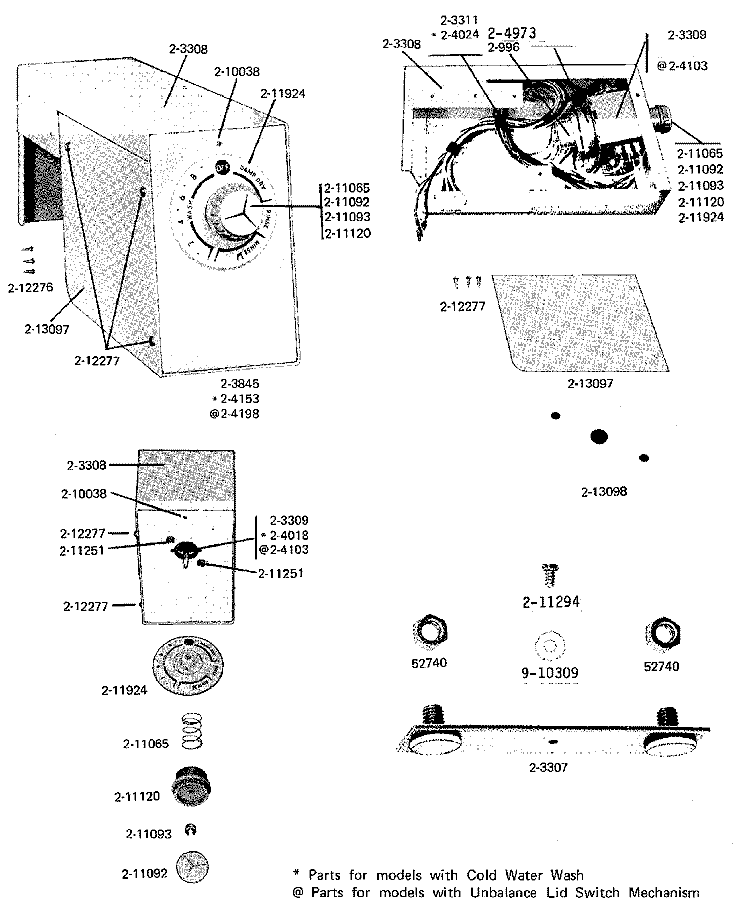 CA CONTROL CENTER Diagram and Parts List for A15CA  Maytag Washer