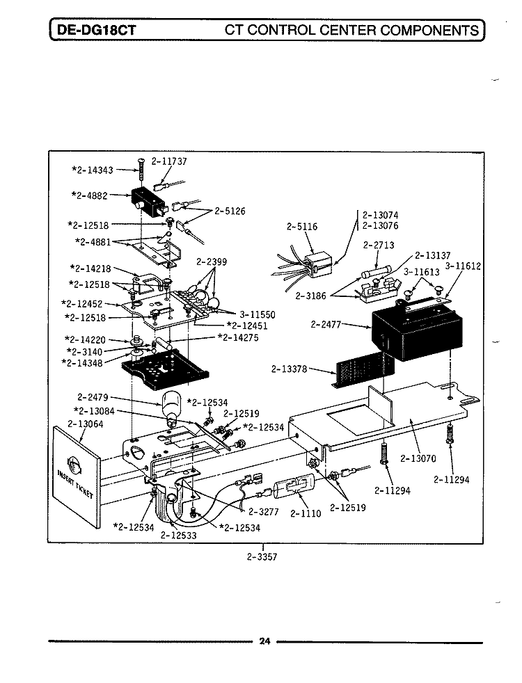CT CONTROL CENTER Diagram and Parts List for DE18CT  Maytag Dryer