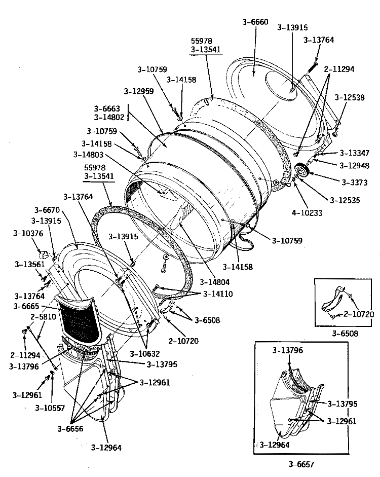 LINT SCREEN, TUMBLER (FRONT & BACK) Diagram and Parts List for DE19CD  Maytag Dryer