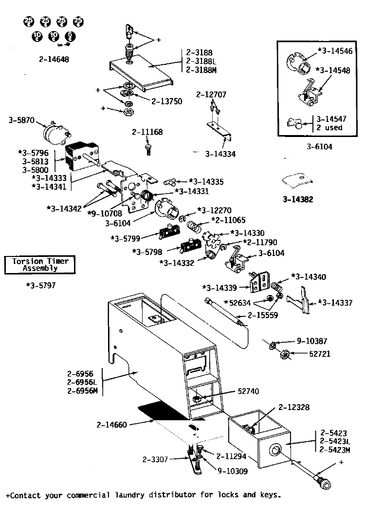 CM CONTROL PANEL / COIN BOX Diagram and Parts List for DE24CM  Maytag Dryer