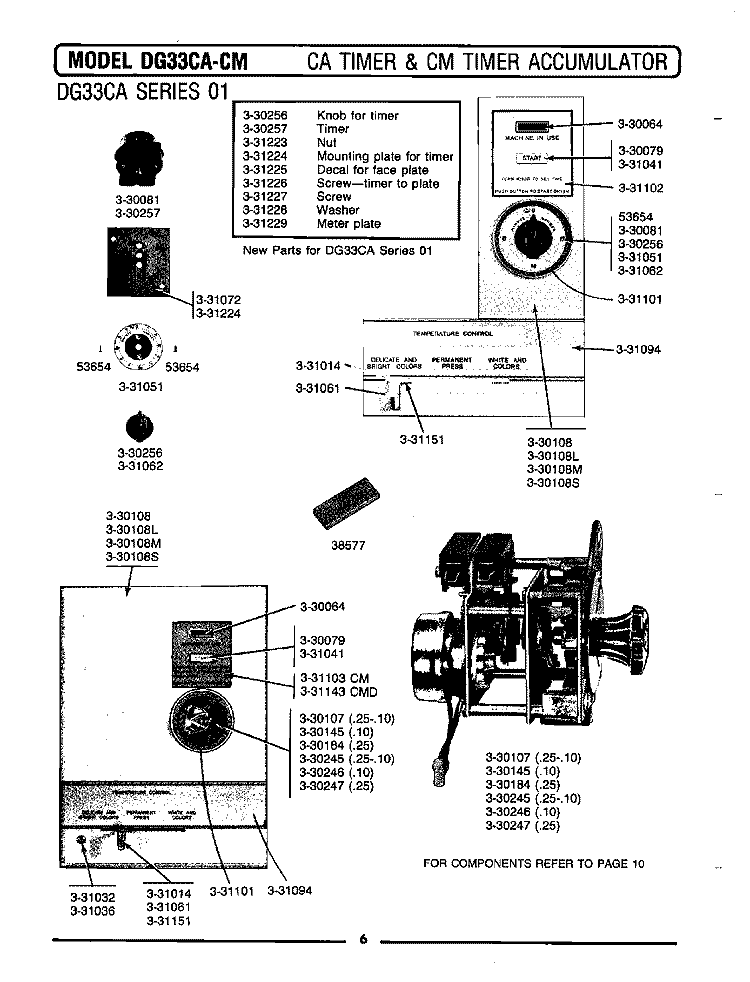 TIMER Diagram and Parts List for GDG33CA  Maytag Dryer