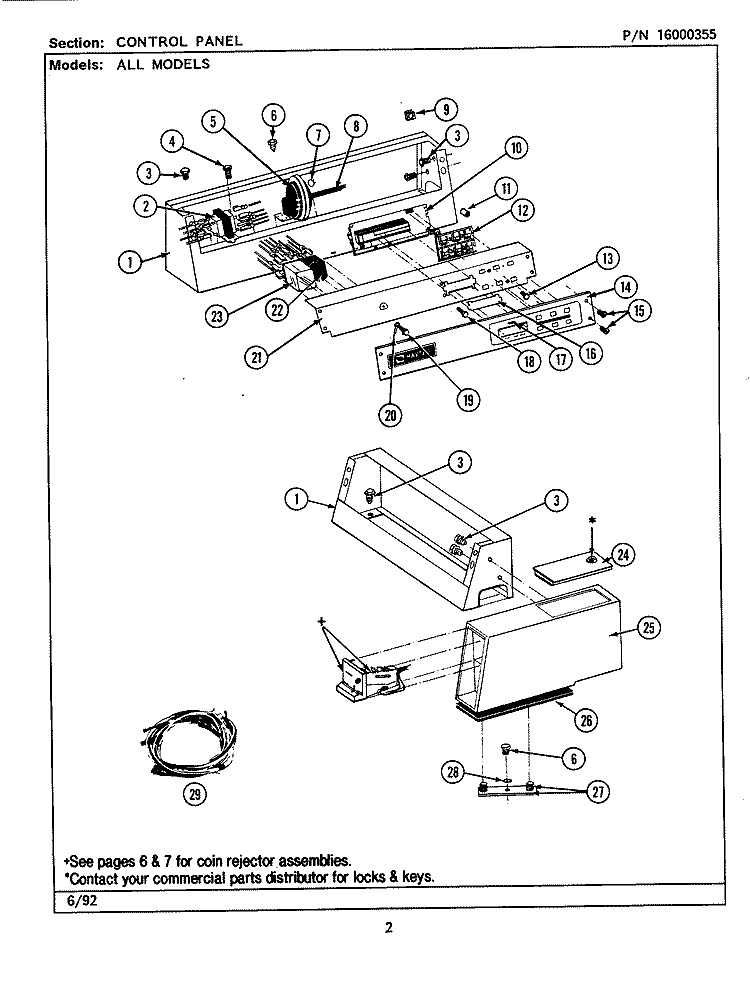 CONTROL PANEL Diagram and Parts List for MAT26PCAAW  Maytag Washer