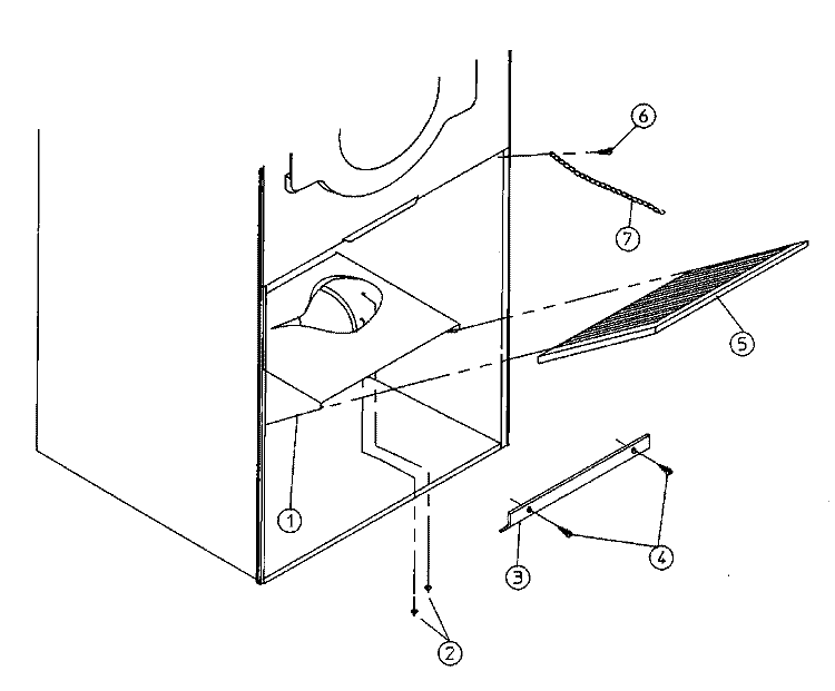 LINT TRAP ASSEMBLY (DG75) Diagram and Parts List for DG75PN1  Maytag Dryer