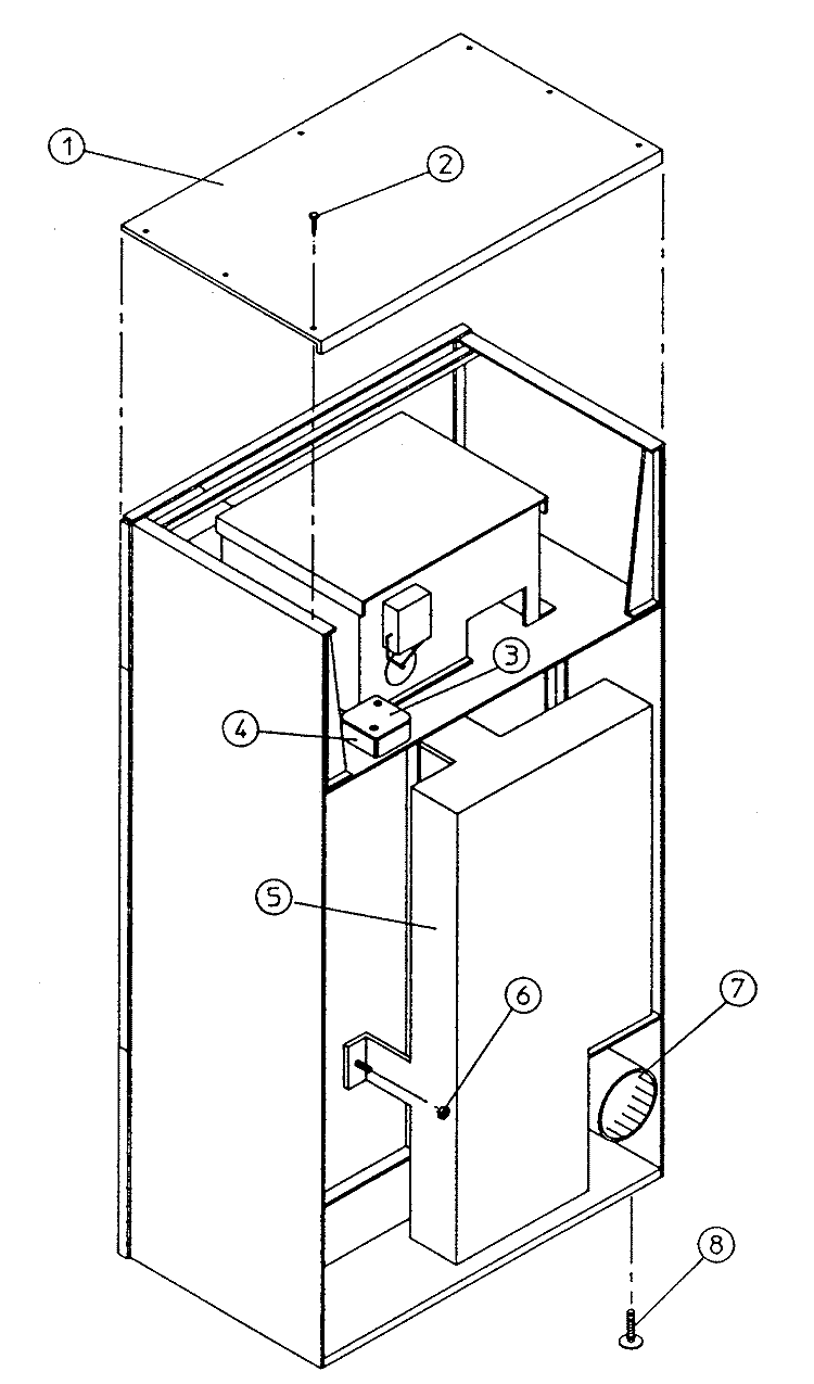 OUTER TOP / BACK GUARD ASSEMBLY (DG50 / 30) Diagram and Parts List for DG50PN1  Maytag Dryer