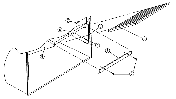 LINT TRAP ASSEMBLY Diagram and Parts List for DG100PN1  Maytag Dryer