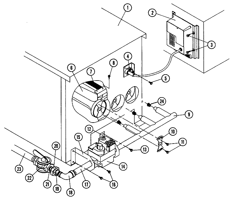 DSI BURNER ASSEMBLY Diagram and Parts List for DG100PN1  Maytag Dryer