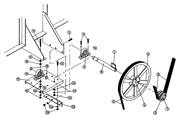 IDLER BEARING MOUNT ASSEMBLY Diagram and Parts List for DG100PN1  Maytag Dryer