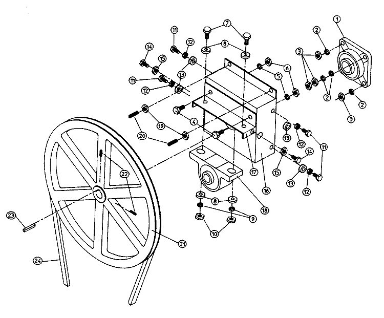 TUMBLER - BEARING ASSEMBLY Diagram and Parts List for MDG32PC3AL  Maytag Dryer