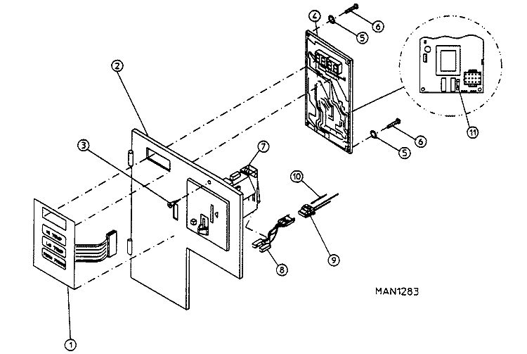 CONTROL PANEL ASSEMBLY (PC3) Diagram and Parts List for MDG30PC3AW  Maytag Dryer