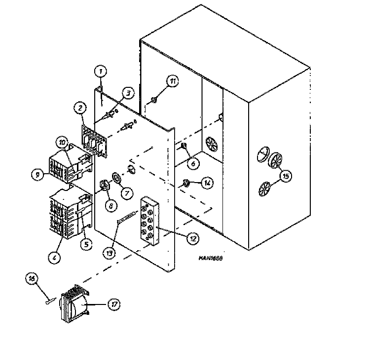 REAR CONTROL BOX ASSEMBLY (PN2VW) Diagram and Parts List for MDG50PN2VW  Maytag Dryer