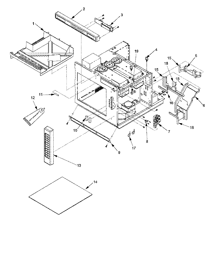 CONTROL Diagram and Parts List for RC5MCTP P1327603M Amana Microwave