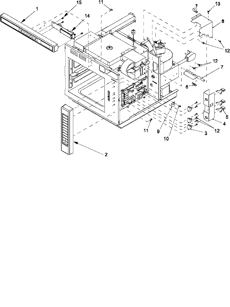 CONTROL Diagram and Parts List for ACE2302 P1331305M Amana Microwave