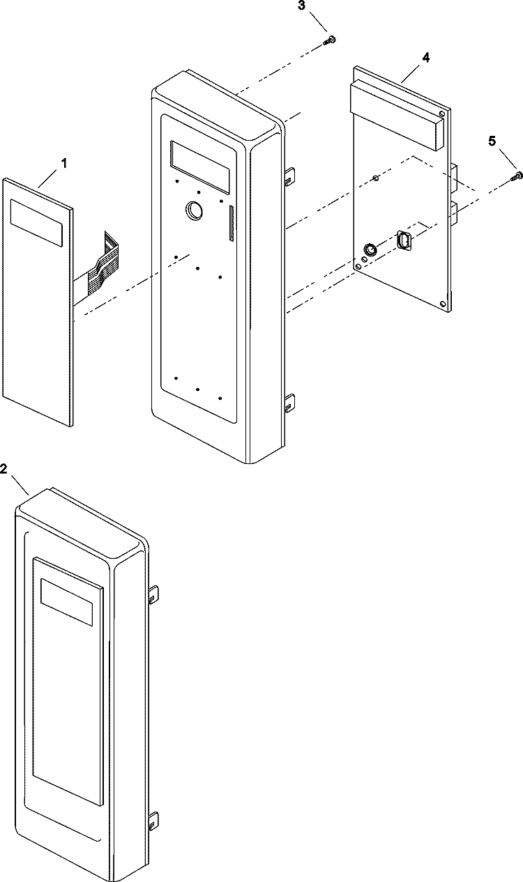 TIMER AND ESCUTCHEON Diagram and Parts List for RFS12SW2A P1330208M Amana Microwave