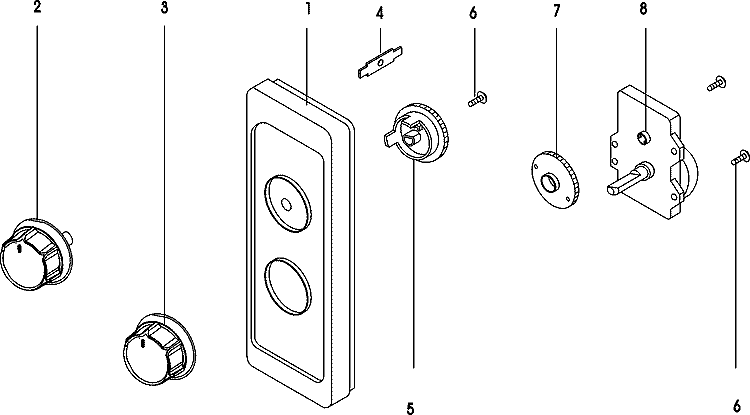 CONTROL PANEL Diagram and Parts List for ALD10DT P1331001M Amana Microwave