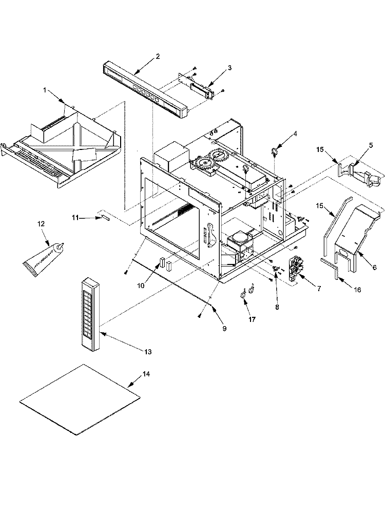 CONTROL Diagram and Parts List for MC24MPT P1329117M Amana Microwave