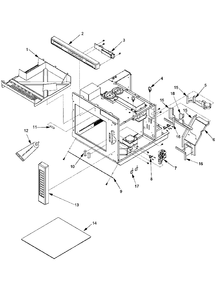 CONTROL Diagram and Parts List for ASE9000 P1326309M Amana Microwave