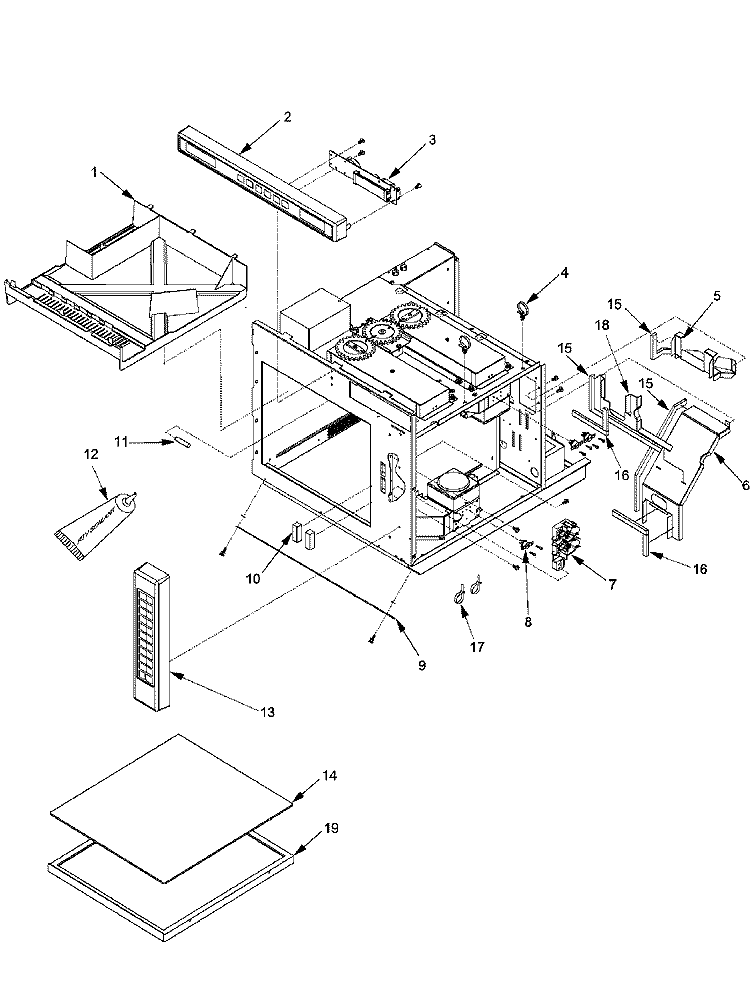 CONTROL Diagram and Parts List for WDYRC2 P1326305M Amana Microwave