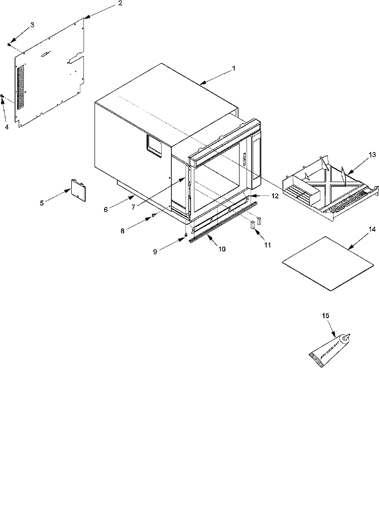 TRAY, GREASE SHIELD, CABINET, Diagram and Parts List for RC17S P1326302M Amana Microwave