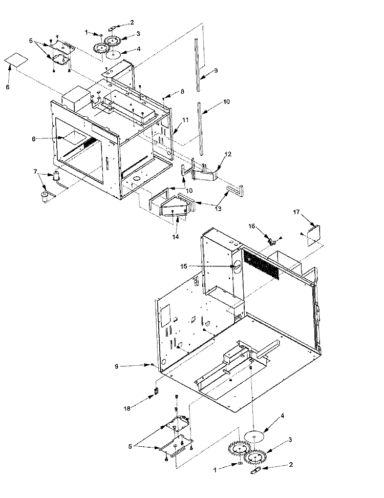CAVITY Diagram and Parts List for MC24MPT P1329117M Amana Microwave