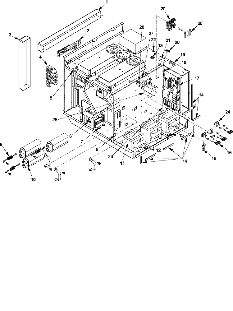 ELECTRICAL COMPONENTS Diagram and Parts List for MC23MP P1326401M Amana Microwave