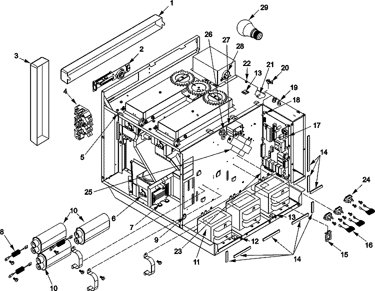 ELECTRICAL COMPONENTS Diagram and Parts List for KFC2W P1330121M Amana Microwave