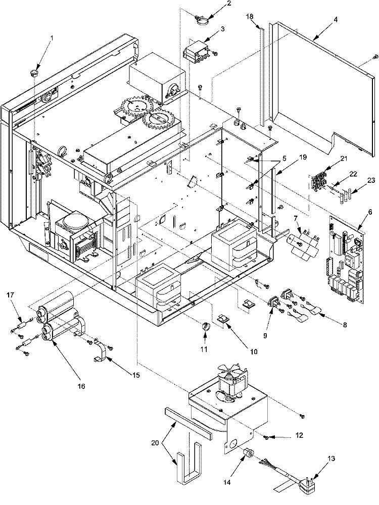 ELECTRICAL COMPONENTS Diagram and Parts List for KFC2 P1326306M Amana Microwave