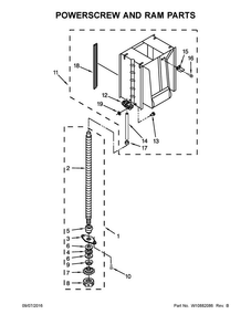 Powerscrew And Ram Parts Diagram and Parts List for MTUC7500AFH0  Maytag Trash Compactor