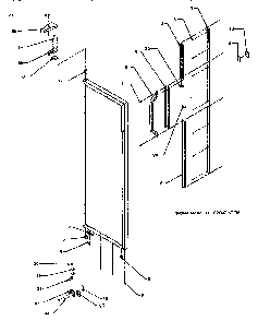 Refrigerator Door Hinge And Trim Diagram and Parts List for SS21SL-P1193801WL  Amana Refrigerator