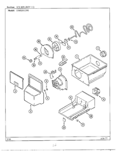 Ice Bin Diagram and Parts List for HMG611390  Admiral Refrigerator