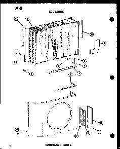 Condenser Parts Diagram and Parts List for 624-3HL P67119-27R Amana Air Conditioner