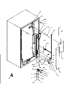 Cabinet Back Diagram and Parts List for SZD27NE-P1162410WE  Amana Refrigerator