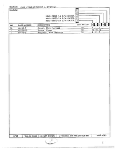 Unit Compartment And System Page 3 Diagram and Parts List for 23173-0A  Admiral Refrigerator