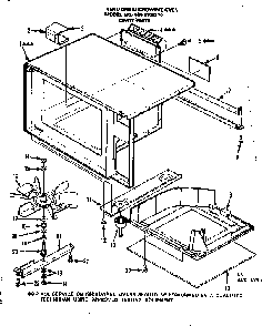 Cavity Parts Diagram and Parts List for 5658708310  Kenmore Microwave
