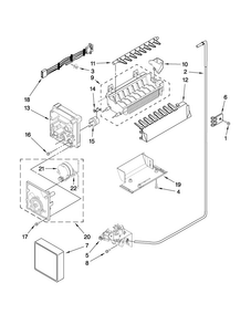 Icemaker Parts Diagram and Parts List for JCB2582WEY00  Jenn-Air Refrigerator