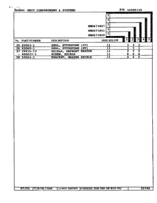 Unit Compartment And System Page 3 Diagram and Parts List for 671840  Admiral Refrigerator