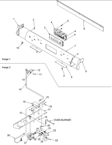 Control Panel And Gas Supply Diagram and Parts List for ACS3350AB0  Amana Range