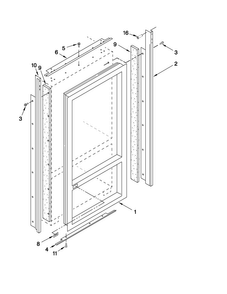 Cabinet And Breaker Trim Parts Diagram and Parts List for JB36SSFXLA00  Jenn-Air Refrigerator