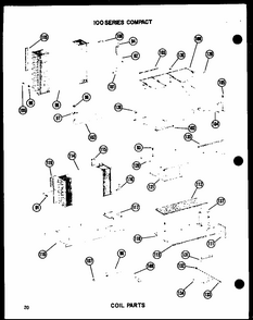 Coil Parts (108-2w/p54975-85r) Diagram and Parts List for 11-2MW P54974-23R Amana Air Conditioner
