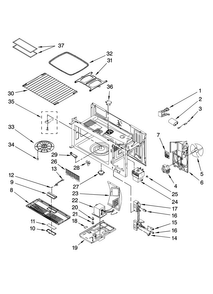 Interior And Ventilation Parts Diagram and Parts List for JMV8208BCW18  Jenn-Air Microwave