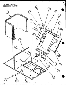 Evaporator And Condenser Parts 2 Diagram and Parts List for LOK501A P6484101C Amana Air Conditioner