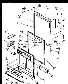 Fresh Food Door Diagram and Parts List for TC18QL-P1111408WL  Amana Refrigerator
