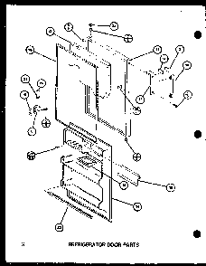Refrigerator Door Parts Diagram and Parts List for TM16G1-P76512-28W  Amana Refrigerator