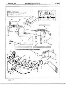 Ice Maker Diagram and Parts List for 19864A  Admiral Refrigerator