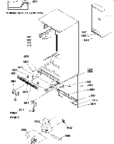 Ladders, Lower Cabinet And Rollers Diagram and Parts List for TH21V2W-P1315901WW  Amana Refrigerator