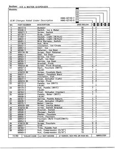 Ice And Water Dispenser Page 2 Diagram and Parts List for 62143-0A  Admiral Refrigerator