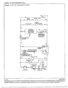 Wiring Information Diagram and Parts List for HMG211470  Admiral Refrigerator